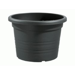 Bloempot CILINDRO kunststof antraciet d16x11cm