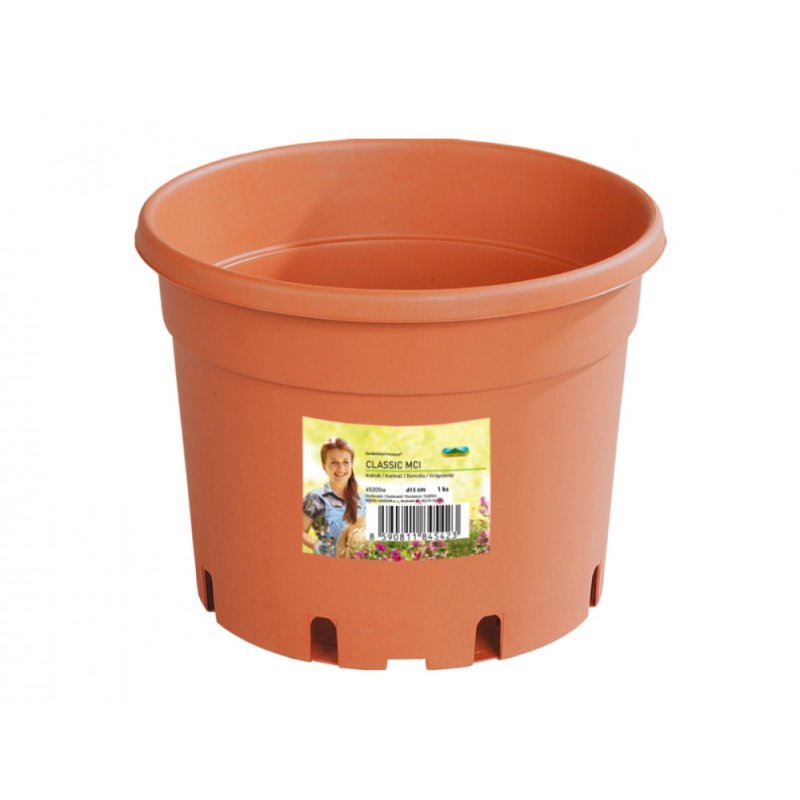 Pot de fleurs CLASSIC MCI avec motif terracotta avec EAN d15cm 1,5l