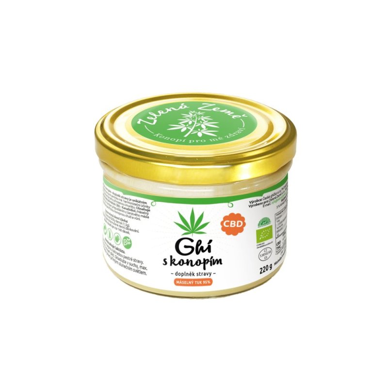 Zelená Země CBD Ghi med hampa BIO 220 g