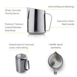 Barista & Co Dial In Milk Pitcher 600 ml pichet à lait noir