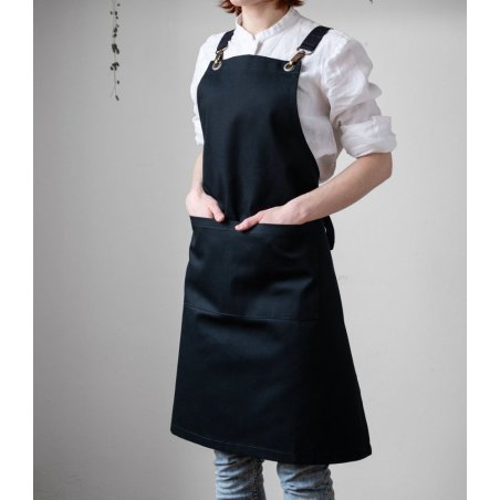 Barista pregača sa naramenicama crna