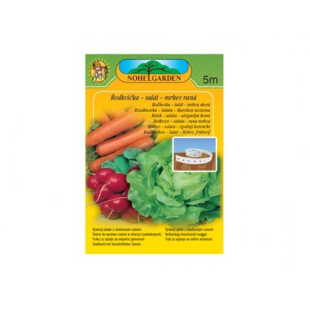 Nastro sementi Carota precoce + Ravanello + Lattuga, 5m