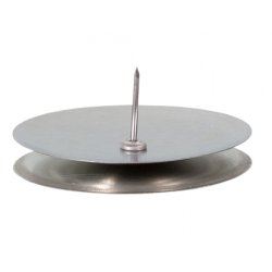 Kandelaar tafel glad zilver d5/4cm