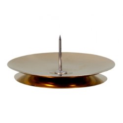 Kerzenhalter glatt goldfarbig d5/4cm