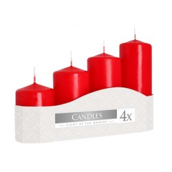 Adventskerzen STUFENFÖRMIG matt d5x7,9,11,13cm 4er Set