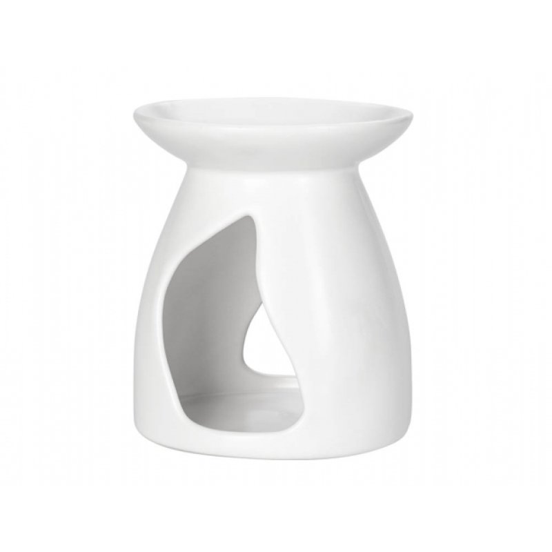 Keramische aroma-lamp wit 12,5x10,5cm
