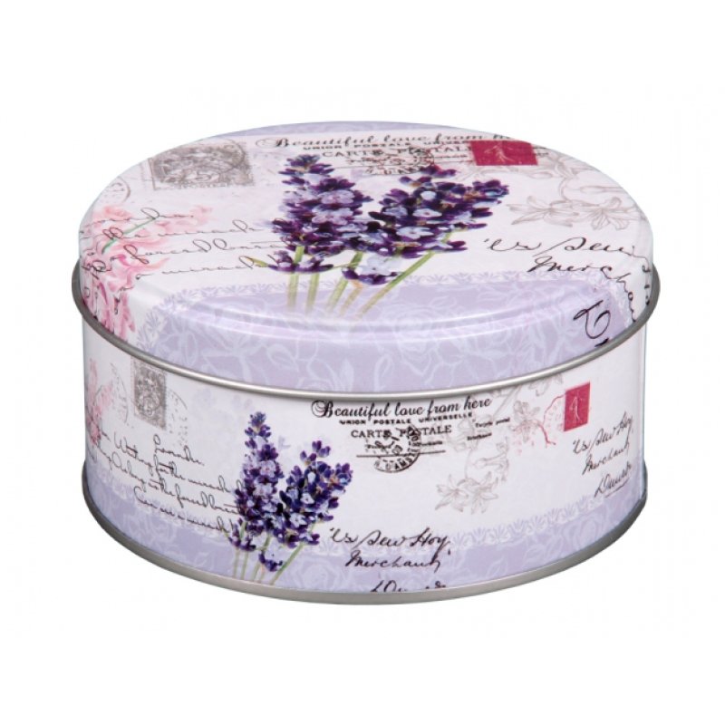 Lavender BIG tin can d10x5cm