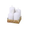 Candele dell'Avvento A SCALARE opache bianche Ø4x6/7/8/9 cm 4 pz