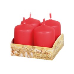 Адвентна свещ матова Ø4x6 см 4 бр.