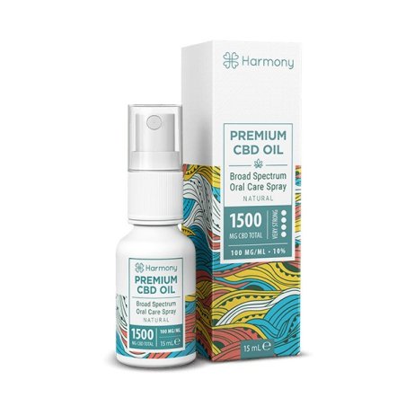 Harmony olej CBD w sprayu 1500 mg, 15 ml, Natural