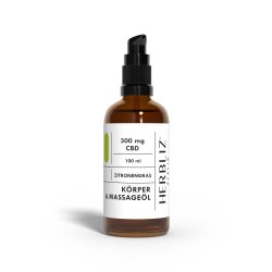 Herbliz - huile de massage à la citronnelle CBD - 300 mg CBD - 100 ml