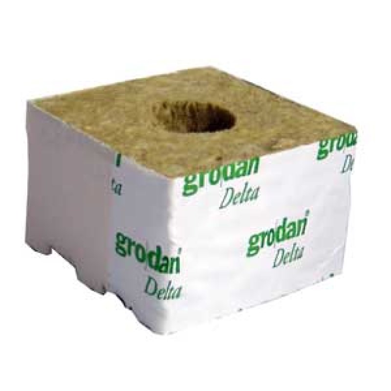 GRODAN termesztőkocka nagy, 100x100x65mm, nagy lyukkal