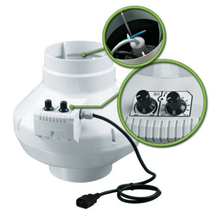 Ventilador con termostato VK/DALAP 125 U, 355m3/h