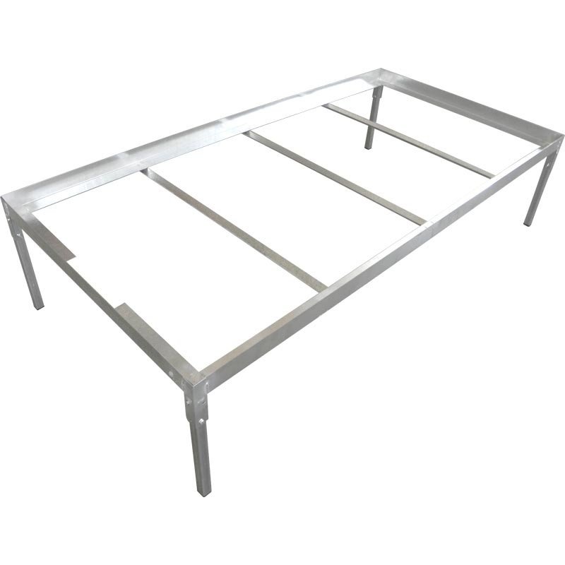 Table acier robuste pour bacs EBB&FLOW 100x200cm