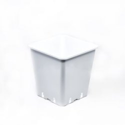 TEKU vierkante witte pot - 25x25x26cm, 11L