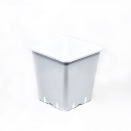 TEKU vierkante witte pot - 25x25x26cm, 11L