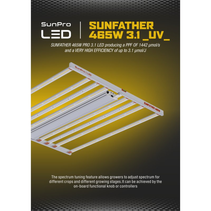 SunPro SUNFATHER 465W -3,1 UV- LED