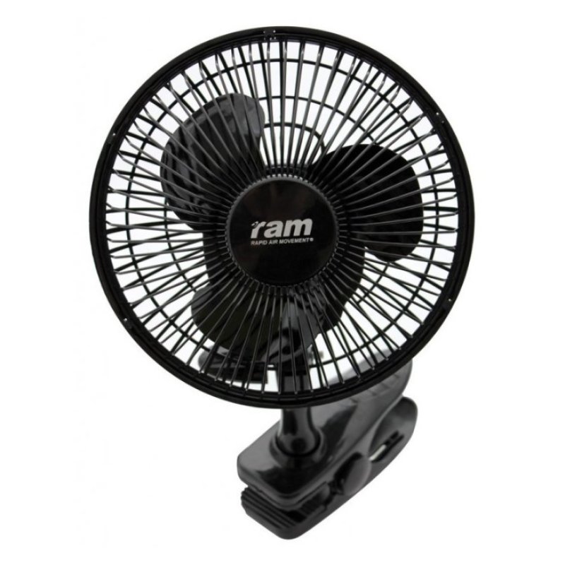 Ventilador con pinza RAM 15W, 2 velocidades, diámetro 15 cm