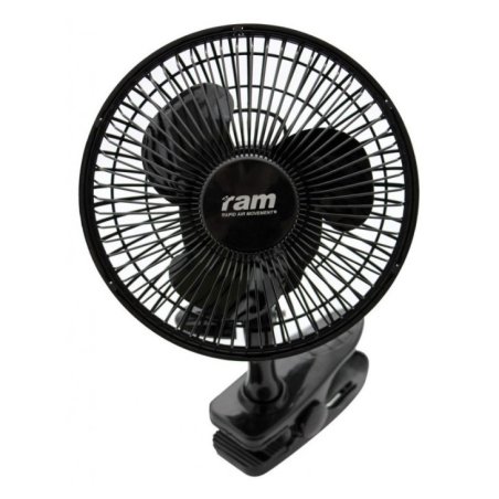 Ventilador con pinza RAM 15W, 2 velocidades, diámetro 15 cm
