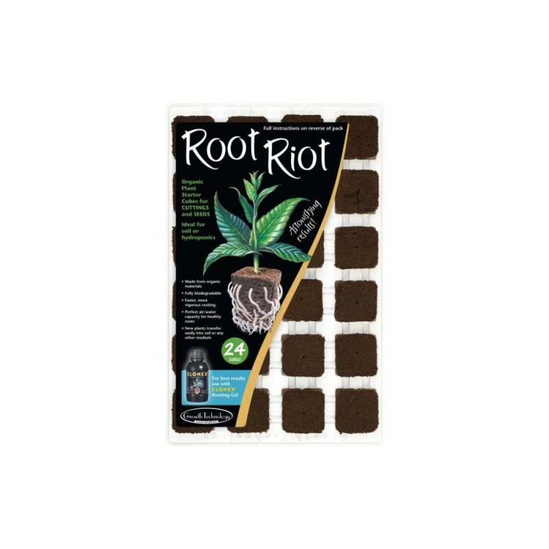 ROOT RIOT 24 Sponges Tray - såkuber inkl. bricka