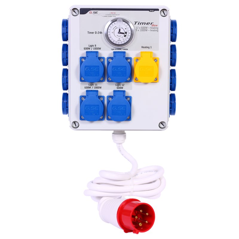 GSE Timer Box II 12x600W driefasig + verwarming, 380V