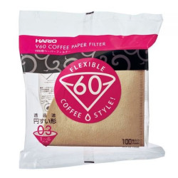 Hario filtros de papel V60-03 (100 uds.) sin blanquear