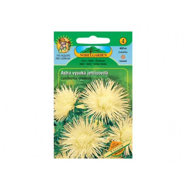 Callistephus chinensis hoog naaldbloemig Yellow