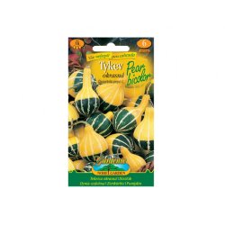 Cucurbita pepo Zierkürbis gelb-grün