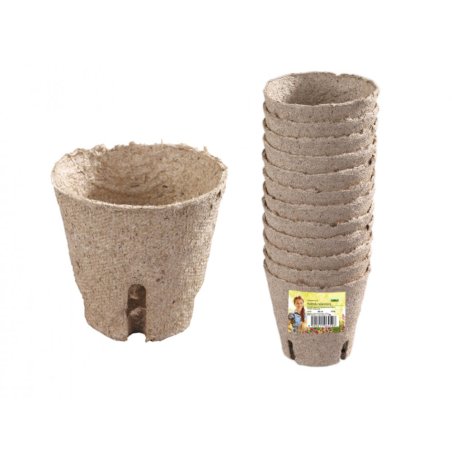 Pot en tourbe 12 pcs diamètre 8cm avec encoche