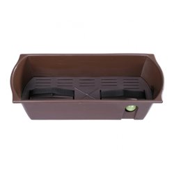 Fioriera autoirrigante a stoppino FLORA 50cm - marrone