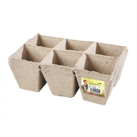 Maceta de turba con ranura 8x8cm 12pz