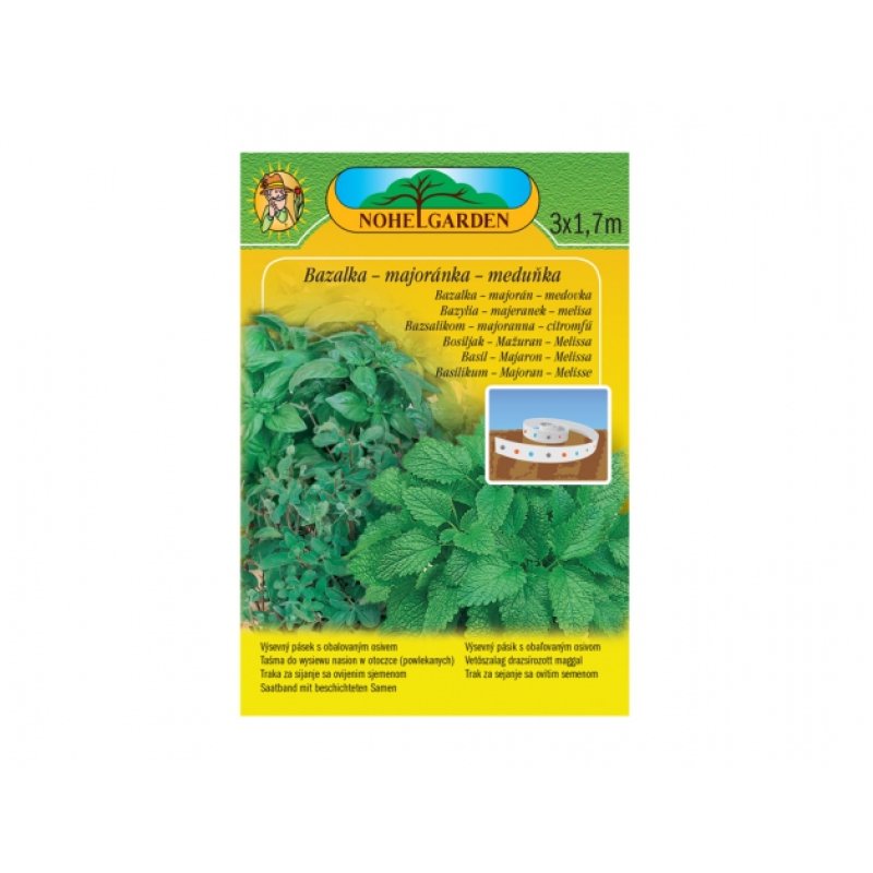 Nastro di semina - Basilico verde, origano, melissa (3x1,7m)