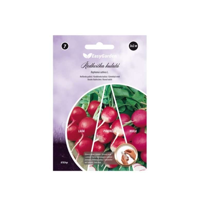 Výsevný pásik Reďkovka LADA, VIOLA, POLONÉZA 3x2m