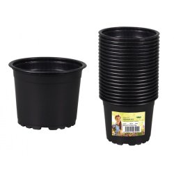 Pot de fleurs PREMIUM VCD plastique allégé noir d9cm 20pcs