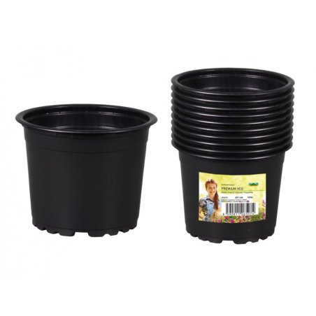Blumentopf PREMIUM VCD leicht Kunststoff schwarz d11cm 10 Stk.
